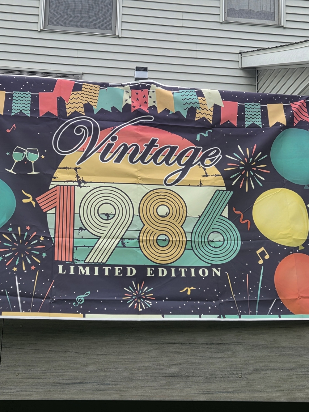 40th Birthday Decor- Vintage 1986 Limited Edition Party Supplies